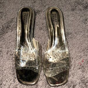 Valenti Franco Gold Glamorous Mules for Formal Occasions